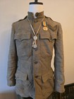 Wwi Uniform Jacket  Pants  And Dog Tags Lot With Victory Medal And Patch