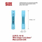  100  Blue Heat Shrink Butt Wire Connectors Crimp Terminals Awg 14-16 Gauge