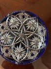 Nachtmann Cut To Clear Cobalt Blue Bowl Round  Candy Dish