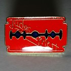 Judas Priest Pin Early 1980s Vintage Pinback Badge Button Rob Halford Red Razor