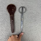 Art Deco Vintage Shaw Barton Scissors W  Leather Case