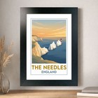 The Needles  England Travel Poster Giclee Art Print 93-2