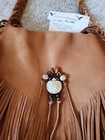 Genuine Native American Indian Leather Purse  Handmade W  Coa And Handmade Bead