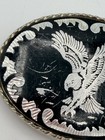 Vintage Silver And Black Eagle Men s Belt Buckle