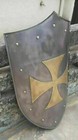 Knight Templar Brass Cross Shield 28  18gauge Battle Armor Heater Shield Fr233