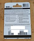      Verizon Wireless  45 Prepaid Refill Card     