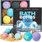 Bath Bombs For Men  8 Pack Organic Bath Bombs Set With Natural Essential Oils  R