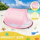 Baby Beach Tent Pop Up With Mosquito Net Upf 50  Uv Protection Pink Hqc-t22
