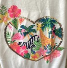 Tommy Bahama Beach Sequin Ruffle Sleeve Tank Girls Medium 7 8 New Giraffe Zebra