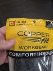 Copper Fit Work Gear Comfort Insoles Arch Support Black One Size  Fits Most      