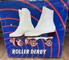 Vintage Roller Derby Lace Up Leather Roller Skates 23335 White Womens Size 8