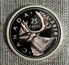  2018 Canada Colored Quarter 25 Silver Proof Twenty Five Cent Heavy Cameo