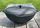 8l Cast Iron Cauldron Kazan Wok With Lid