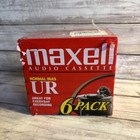 Maxell Ur 120 Audio Cassette Tape 6 Pack Sealed Vintage Normal Bias New