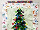 Christmas Quilted Wall Hanging  Christmas Tree 22 X 15 Inch  Cute Holiday Decor