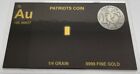 Small Gold Bar  9999 Pure Gold Bar Au 1 4 Grain Bullion Bar