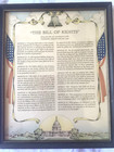 Vintage Bill Of Rights Document Print Buzza Motto Framed Wood 8  X 10  1940 s