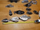 17 Piece Lot Sailboat Marine Block Tackle Pulleys Etc     Used