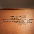 C  H  Hanson Stencil-outfit 4  Letters   Figures Stencil Set Chest