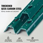 Uimoso 6 Ft U-channel Metal Fence Posts  Set Of 6  Durable Green