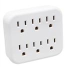 6 Outlet Wall Outlet Adapter Multi Plug Power Splitters Electrical Tap In New