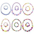6 Sets Toddler Play Jewelry Beaded Necklace And Bracelet For Little Girls  