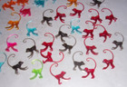 Pre Owned  Vintage Lot Of 89 Plastic Animal Drink Hangers Monkeys Mermaid Girraf
