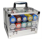 600pc Acrylic Poker Chip Case - With 6 Trays