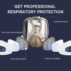 Full Face Gas Mask Painting Spraying Respirator W filters For 6800 Facepiece Us