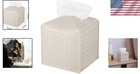 Faux Leather Tissue Box Cover Square Modern Dispenser For Bathroom Vanity