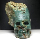654g Natural Crystal  Quartz grape Agate carved Crystal Skull  Realistic healing