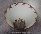 Rustic  bulb Clip  Pine Cone Scene Lamp Shade Table Desk Light Cottage Cabin