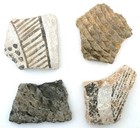 Four Pieces Of Antique Pottery Shard American Indian Artifacts Ap5-51123