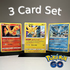 Moltres Articuno Zapdos - Pokemon Go Tcg Cards - Holo Rare Set - Mint