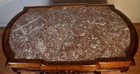 1840s Antique Victorian Walnut   Marble Top Center Table   Parlor Table