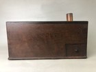 Y7445 Hibachi Wooden Charcoal Brazier Tobacco Tray Zelkova Japan Antique
