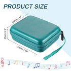 Guitar Picks Holder Box Artificial Pu Leather Guitar Pick Case Bag Dark Blue