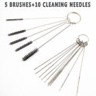 Cleaning Brush Needles Tool Kit Fr Airbrush Paint Spray Gun Nozzle Tip Cap Air O