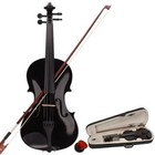 Alvantor 4 4 Full Size Acoustic Violin Set - Black With Hard Case  Bow  Rosin  