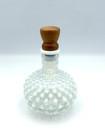 Vintage Fenton Opalescent Moonstone Hobnail Vanity Set
