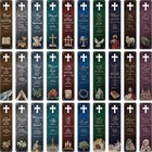 120 Pcs Bible Bookmarks  30 Designs With Hollow Cross Double Sided Printing Book