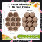 Baby Food Storage Cubes 2oz Silicone Freezer Trays With Lid