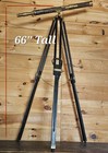 Vintage Adjustable Mid-century Tripod Brass Nautical Telescope 5 5 Feet Tall 