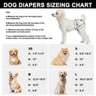 Washable Dog Diapers Female 3 Pack Reusable Highly Absorbent Doggie Diaper  F   