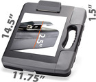 Officemate Portable Storage Clipboard  Charcoal  Plastic