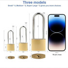 4 Pcs Long Keyed Padlock Waterproof Solid Brass Lock  Padlock With Keys  3 4 Inc