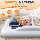 Inflatable Toddler Travel Bed - Portable Toddler Kids Travel Bed With Safety    