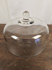 Anchor Hocking  live It Up  Clear Glass Cake Dome lid Knob On Top Serveware 