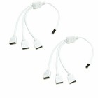 4pin 1 To 3 Splitter Cable Cord Connector For Rgb 5050 3528 Led Strip Lights