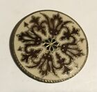 Antique French Enamel Button Classic Design Champleve 1 1 4   